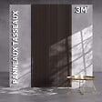MON MARCHE DECO - Lot de 2 Panneaux Tasseaux Bois - Noyer Feutre Noir - 3 m² - vignette