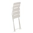 OVIALA - Lot de deux chaises pliantes en acier beige clair - Annecy - vignette