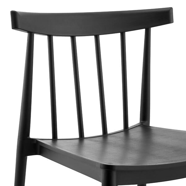 OVIALA - Chaise de terrasse en polypropylène noire - Lisboa - large