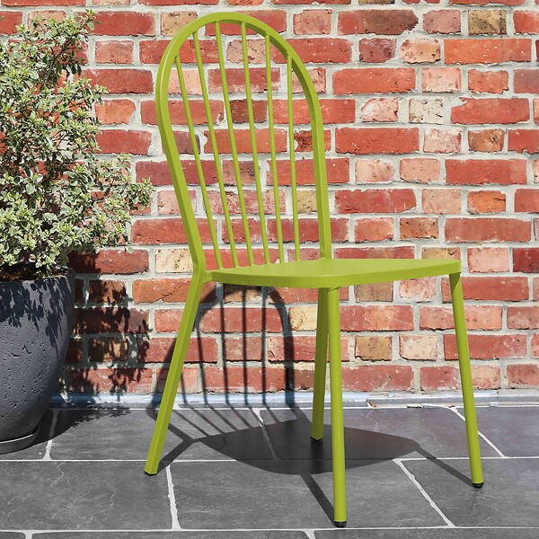 OVIALA - Chaise bistrot de jardin en métal vert - Honfleur - large