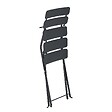 OVIALA - Lot de deux chaises pliantes en acier gris anthracite - Annecy - vignette