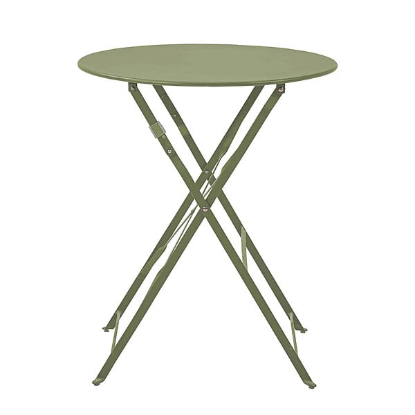 OVIALA - Table pliante en acier vert tilleul - Annecy - large