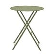 OVIALA - Table pliante en acier vert tilleul - Annecy - vignette