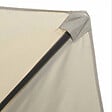 OVIALA - Parasol droit inclinable 3m et 4 dalles lestées aluminium blanc - Matera - vignette