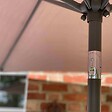 OVIALA - Parasol droit 3m inclinable à manivelle en aluminium taupe - Matera - vignette