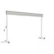 OVIALA - Store mobile électrique double pente 3 x 4m aluminium taupe - Delgada - vignette