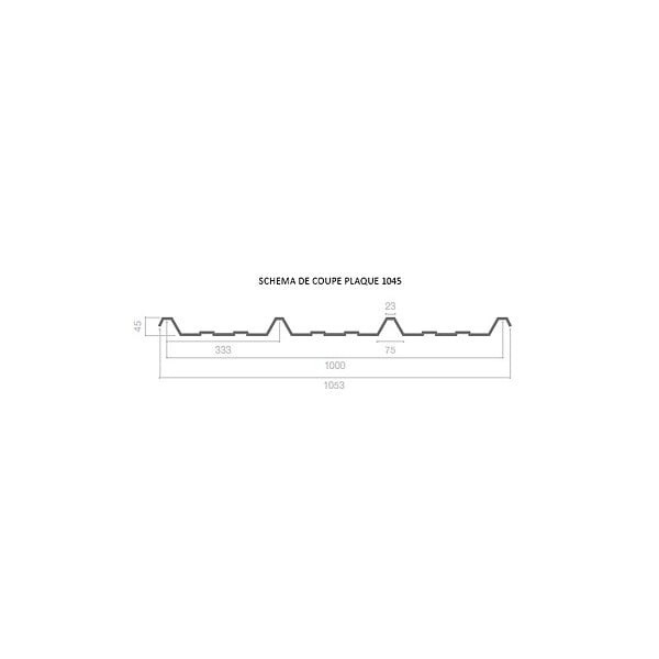 MCCOVER - Plaque type bac acier 1045 en polyester Translucide, l.105 cm, L.300 cm - large