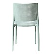 OVIALA - Lot de 4 chaises de terrasse vert sauge en plastique - Riga - vignette