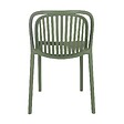 OVIALA - Lot de 4 chaises de terrasse en plastique vert olive - Copenhague - vignette