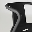 OVIALA - Lot de 4 chaises en plastique noir - Berlin - vignette