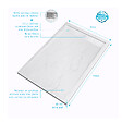 AURLANE - Receveur en acrylique Blanc Effet Pierre 80x120x4 cm + Grilles Linéaires Chrome et Blanche Mate - vignette