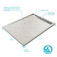 AURLANE - Receveur en acrylique Blanc Effet Pierre 90x120x4 cm - Grille Linéaire Chrome - MOON - vignette