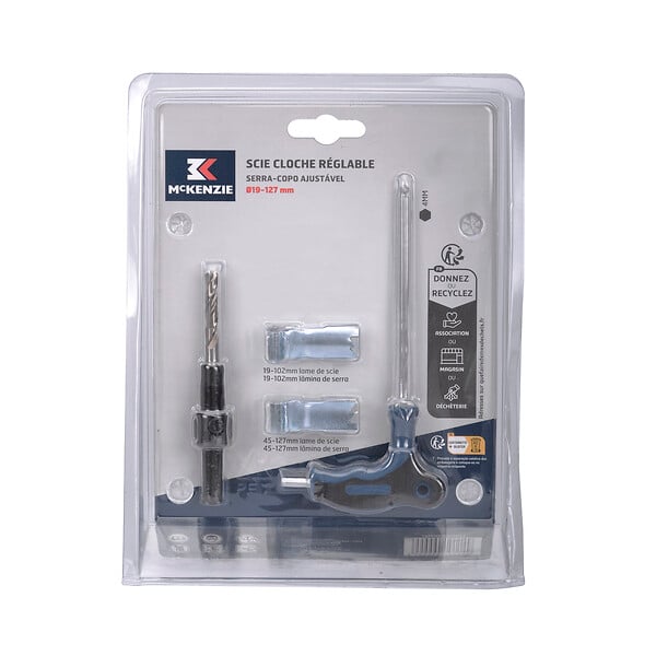MC KENZIE - Scie de cloche adjustable 19-128mm - large