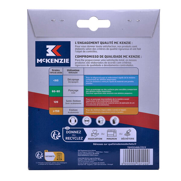 MC KENZIE - Disque auto-agrippant - Grain 120 - Lot 5 - D125mm - large