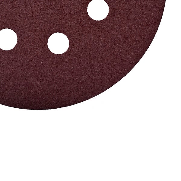 MC KENZIE - Disque perforé agrippant - 8 trous - Grain 180 - Lot de 5 - D125mm - large