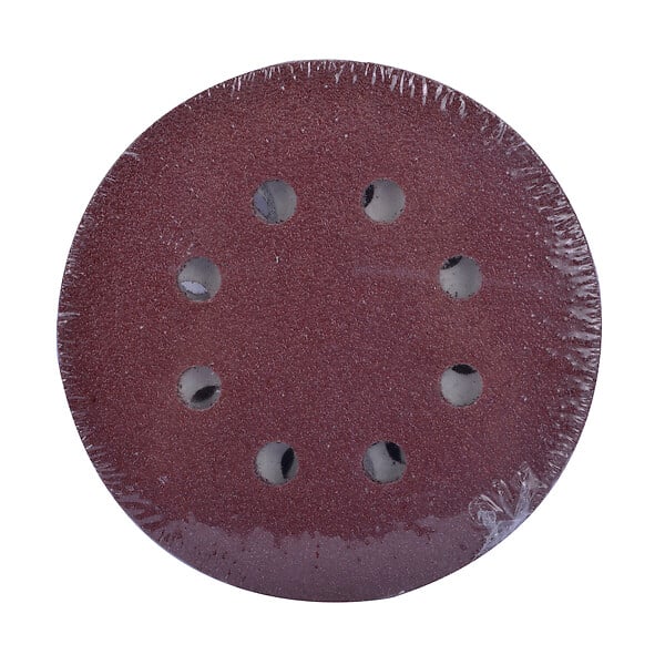 Lot de 10 disques abrasifs grain 40 - 125mm - 8 trous - large
