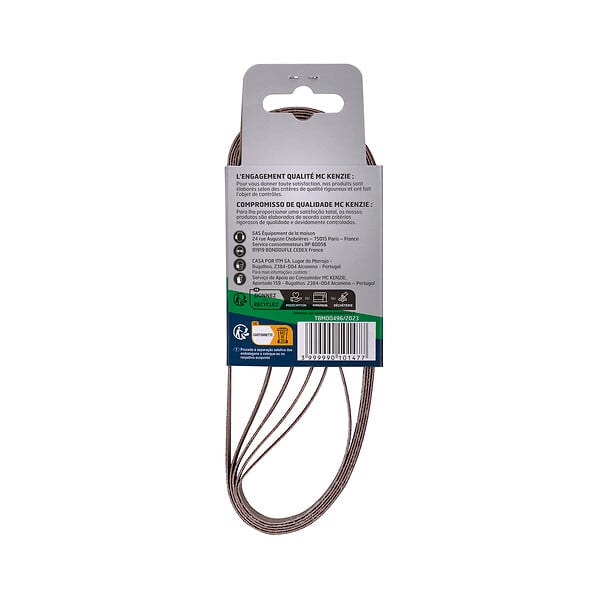 MC KENZIE - Bande abrasive - Grain 80 - Lot de 5 - 13x454mm - large