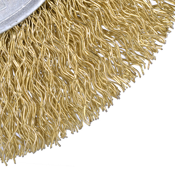 MC KENZIE - Brosse circulaire à fils sertis - Laiton Acier - 75mm - large