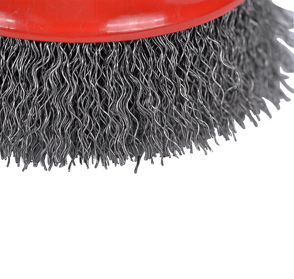MC KENZIE - Brosse soucoupe pour meuleuse à fils sertis - Acier - 65mm - large