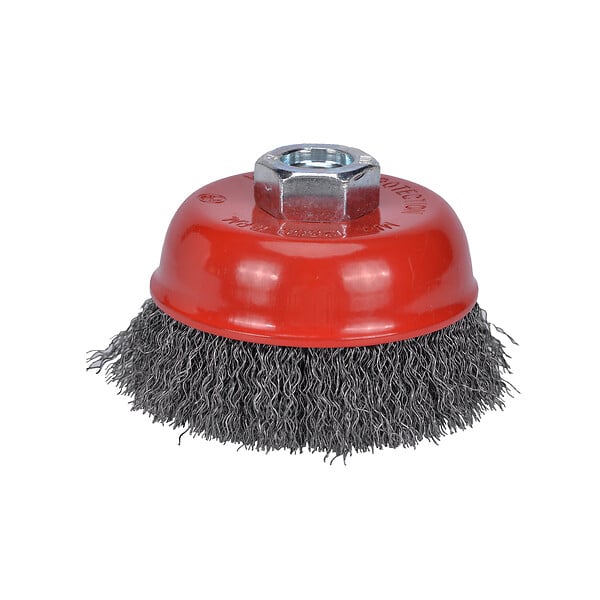 MC KENZIE - Brosse soucoupe pour meuleuse à fils sertis - Acier - 80mm - large