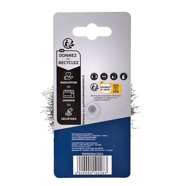 MC KENZIE - Brosse soucoupe pour meuleuse à fils sertis - Acier - 80mm - large