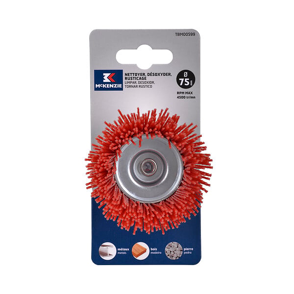 MC KENZIE - Brosse soucoupe - Nylon - 75mm - large