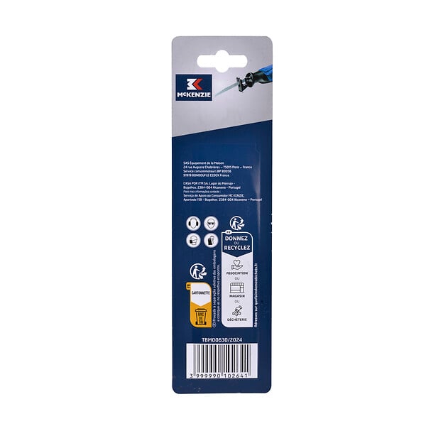 MC KENZIE - Lames scie sabre bimétal 4401 - large