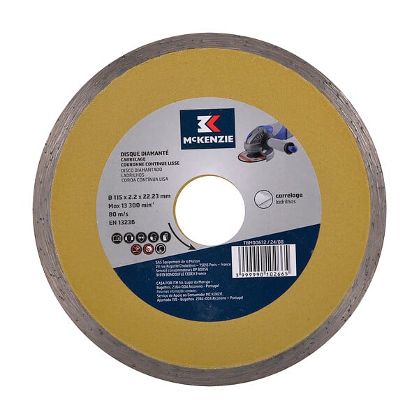 MC KENZIE - Disque diamant continu - D.115mm - Alés.22,2mm - large