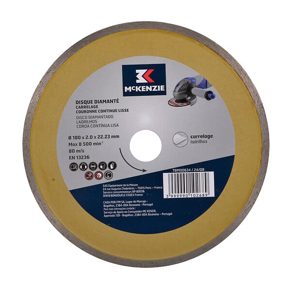 MC KENZIE - Disque diamant continu - D180xAl.22,2mm - large