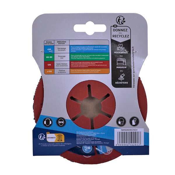 MC KENZIE - Disque semi flexible meuleuse - Grain 36 - D125mm - large