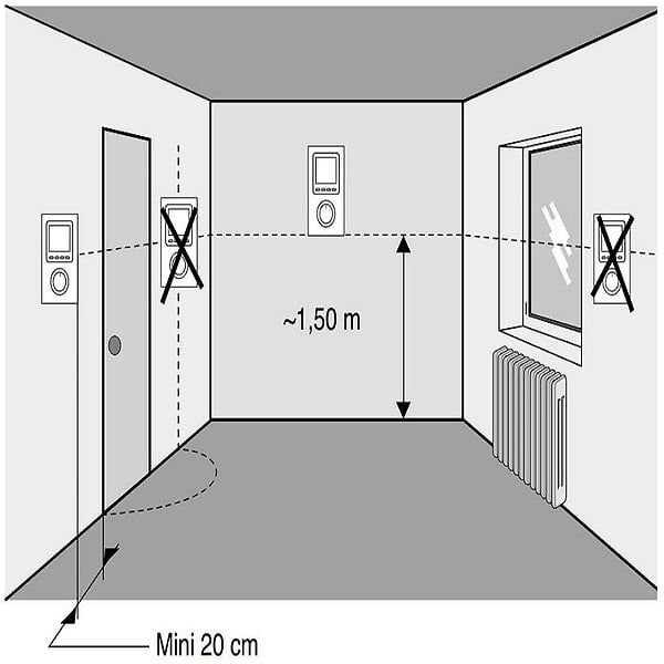 DE DIETRICH - Thermostat d'Ambiance Filaire Contact sec Programmable AD 337 De Dietrich Compatible chaudières - large