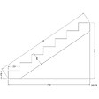 DECKLINEA - Escalier Bois Exterieur - 7 Marches - Largeur : 1m20 - Hauteur : 1m19 - Sans Contremarches - Pin du Nord - Traité Autoclave - vignette