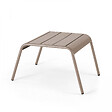 OVIALA - Fauteuil relax et repose pied en métal taupe - Palavas - vignette