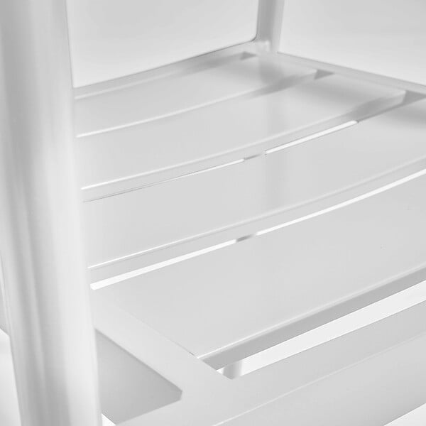 OVIALA - Fauteuil de jardin en aluminium et bois blanc  - Leeds - large