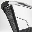 OVIALA - Chaise de jardin aluminium et résine gris noir - Saint Germain - vignette