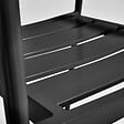 OVIALA - Fauteuil de jardin en aluminium et bois noir  - Leeds - vignette