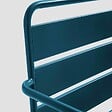 OVIALA - Fauteuil bas de jardin en métal bleu pacific - Palavas - vignette