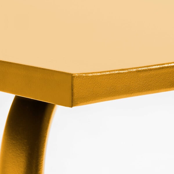 OVIALA - Ensemble table de jardin en métal et 4 chaises jaune - Palavas - large