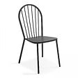 OVIALA - Ensemble table de jardin bistrot et 2 chaises en acier gris - Palavas - vignette