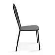 OVIALA - Ensemble table de jardin bistrot et 2 chaises en acier gris - Palavas - vignette