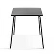 OVIALA - Ensemble table de jardin carrée et 4 fauteuils acier gris - Palavas - vignette