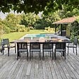 OVIALA - Ensemble table de jardin extensible 256-320 cm et 10 assises - Albi - vignette
