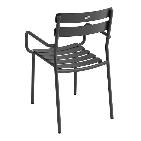 OVIALA - Ensemble table de jardin et 8 fauteuils noir - Almada - large