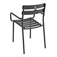OVIALA - Ensemble table de jardin et 8 fauteuils noir - Almada - vignette