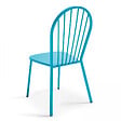 OVIALA - Ensemble table de jardin et 8 chaises bistrot en acier bleu - Palavas - vignette