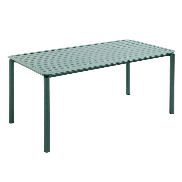 OVIALA - Ensemble table de jardin et 8 fauteuils vert foncé - Almada - large