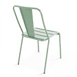OVIALA - Ensemble table de jardin carrée et 2 chaises bistrot vert sauge - Palavas - vignette