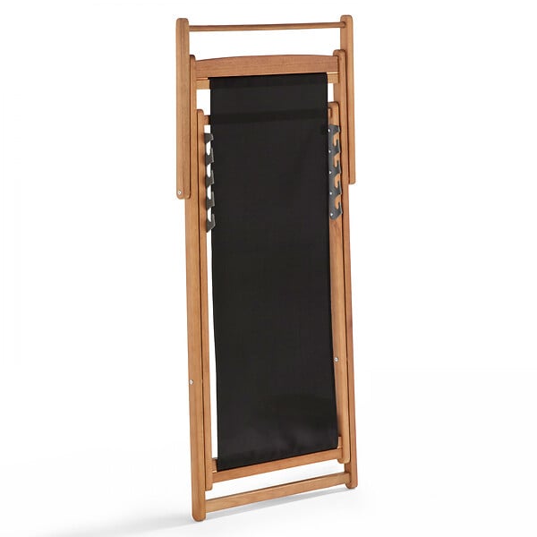 OVIALA - Lot de 2 chiliennes eucalyptus noir - Socoa - large