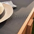 OVIALA - Lot de 2 bains de soleil avec coussin et tablette en bois noir - Goa - vignette