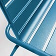OVIALA - Banc de jardin en métal bleu pacific - Palavas - vignette